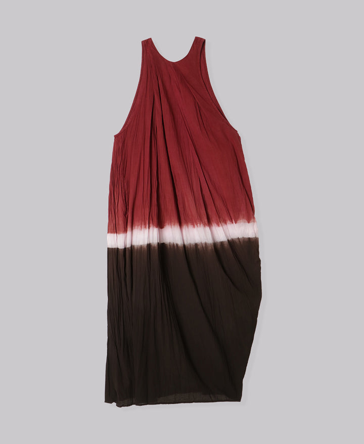 earth+-ing SLEEVE-LESS MAXI DRESS「泥染め」