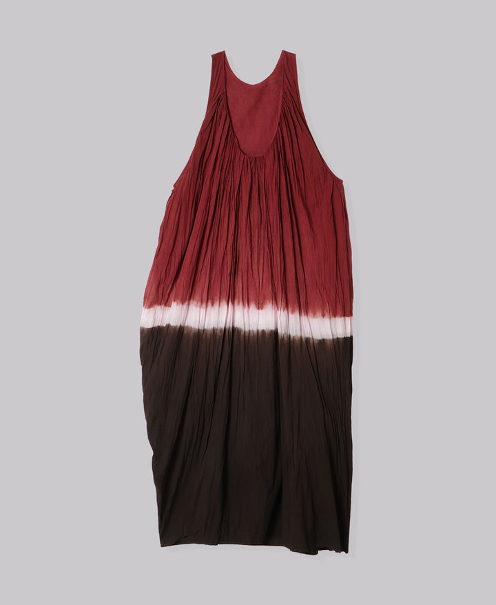 earth+-ing SLEEVE-LESS MAXI DRESS「泥染め」