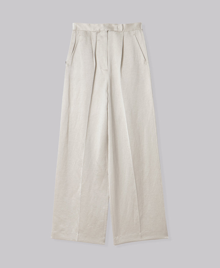 TRIACETATE LINEN WIDE PANTS