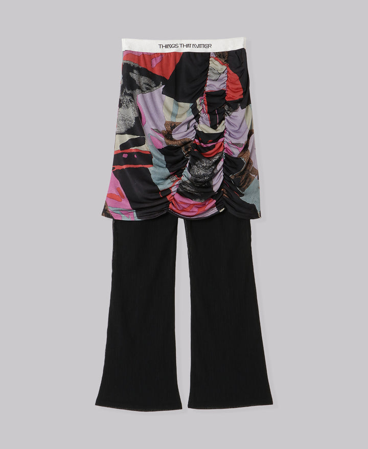 LAYERED PRINT PANTS