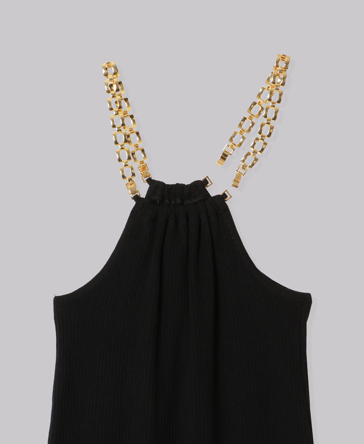HALTER NECK CHAIN STRAP TOPS