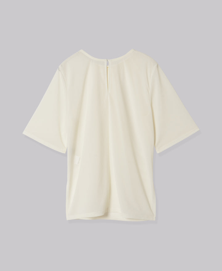 SHEER T-BLOUSE WITH CHAIN