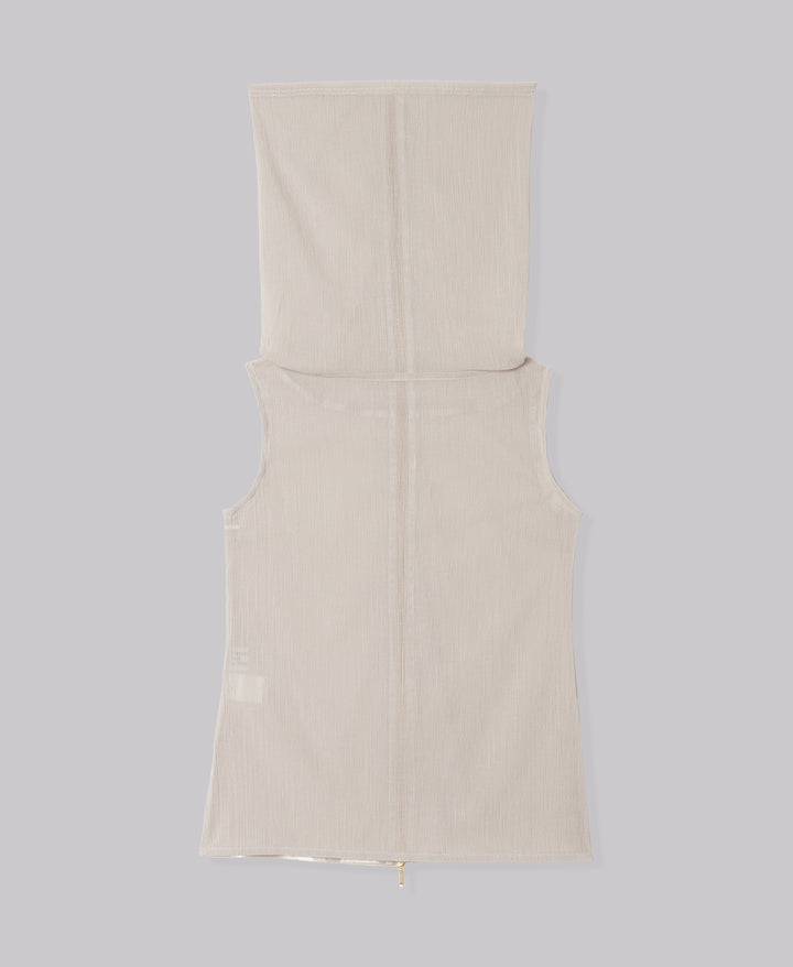 ZIP UP SLEEVE-LESS YORYU TOPS