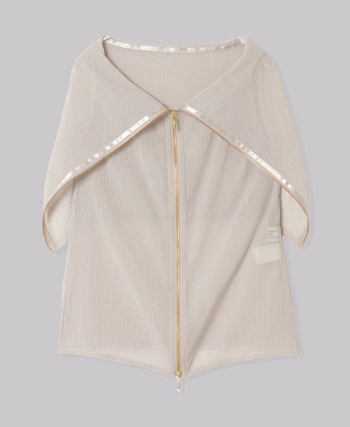 ZIP UP SLEEVE-LESS YORYU TOPS
