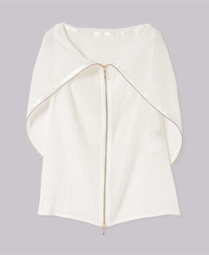 ZIP UP SLEEVE-LESS YORYU TOPS