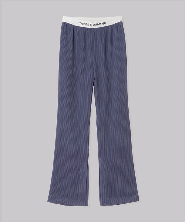 PLEATS RIB PANTS