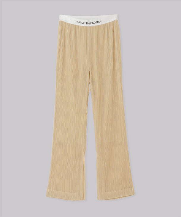 PLEATS RIB PANTS