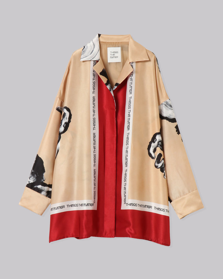 BODY TRIP OPEN-COLLAR BIG SHIRT
