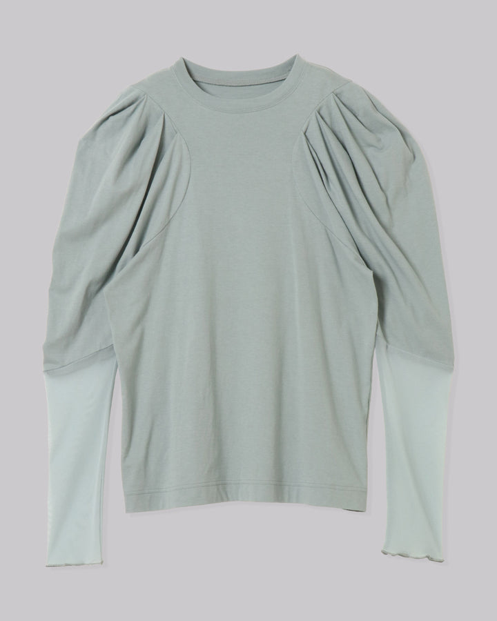VOLUME SHOULDER TULLE CUT AND SEW TOPS