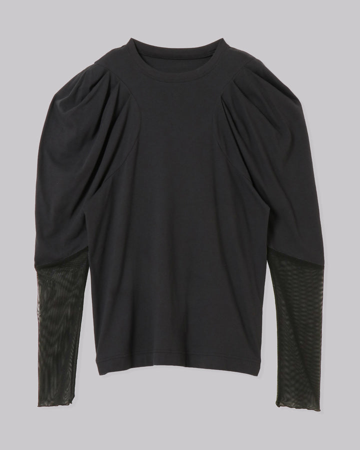 VOLUME SHOULDER TULLE CUT AND SEW TOPS