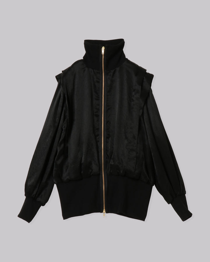 ACETATE SATIN ZIP UP BLOUSON