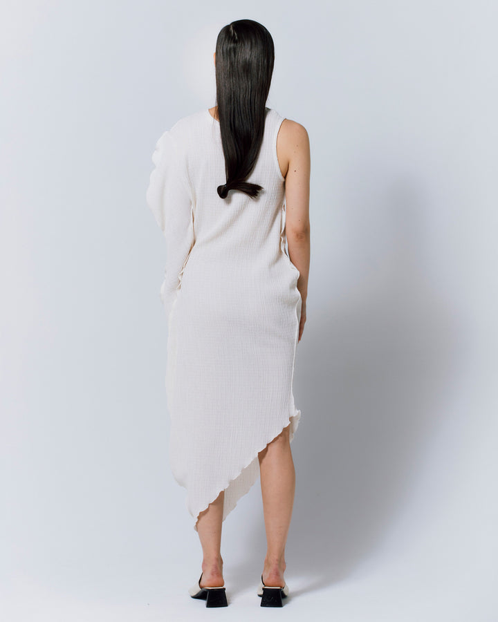 DIMENSION WARP KNITTING DRESS