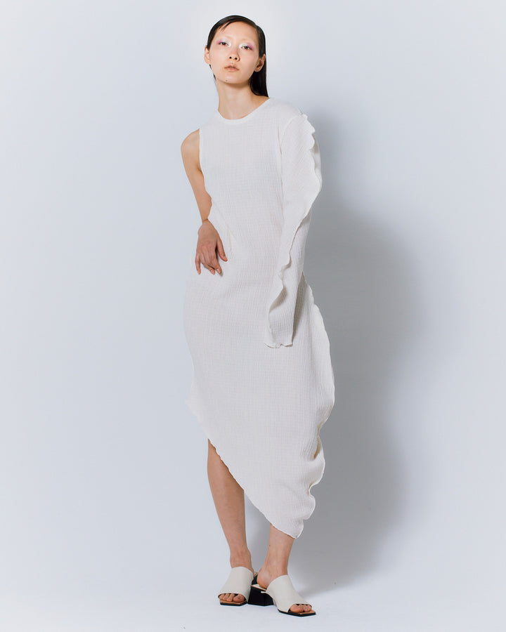 DIMENSION WARP KNITTING DRESS