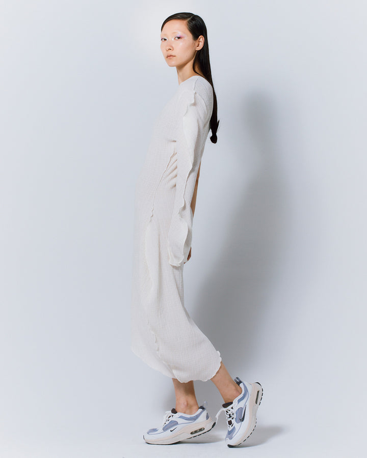 DIMENSION WARP KNITTING DRESS