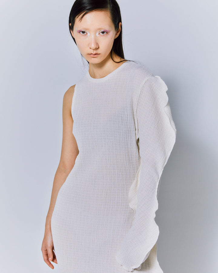 DIMENSION WARP KNITTING DRESS
