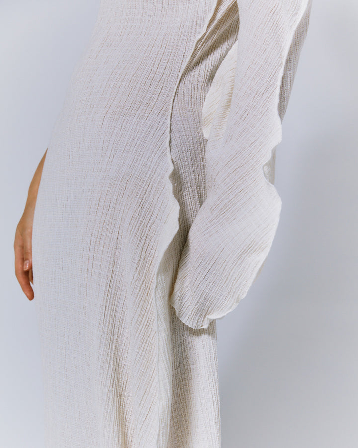 DIMENSION WARP KNITTING DRESS