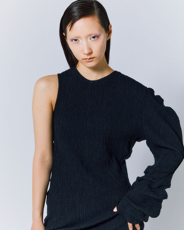 DIMENSION WARP KNITTING DRESS