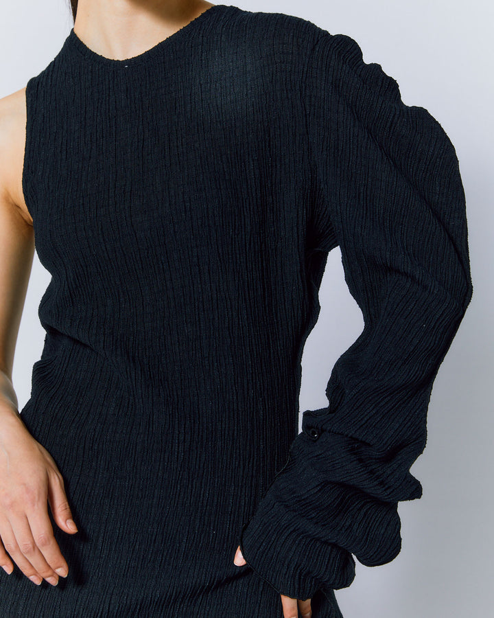DIMENSION WARP KNITTING DRESS