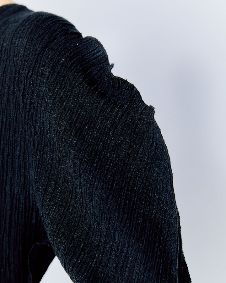 DIMENSION WARP KNITTING DRESS
