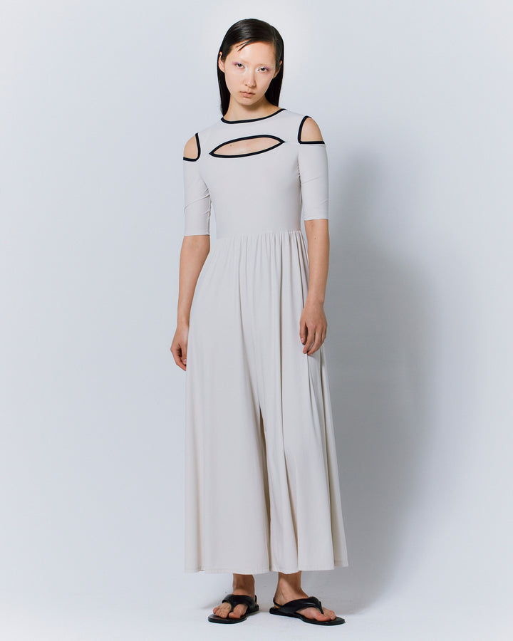 NOTCH DESIGN HIGH STRETCH JUMPSUIT