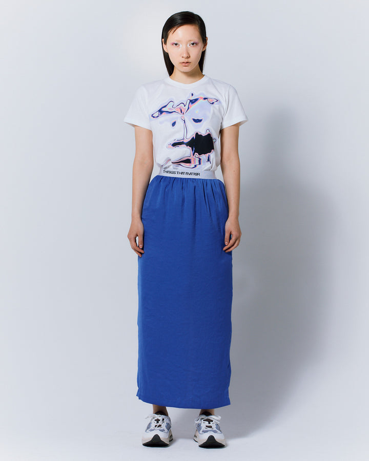 POWDERY SATIN NARROW SKIRT