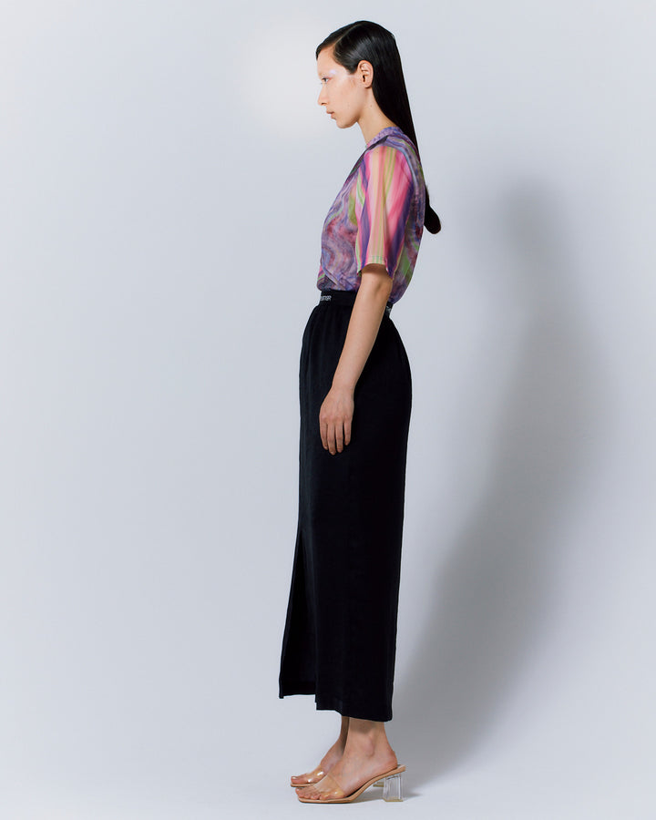 POWDERY SATIN NARROW SKIRT