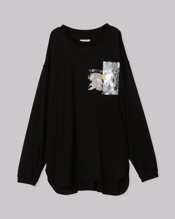 SHUNGA GRAPHIC PRINT LONG T-SHIRT
