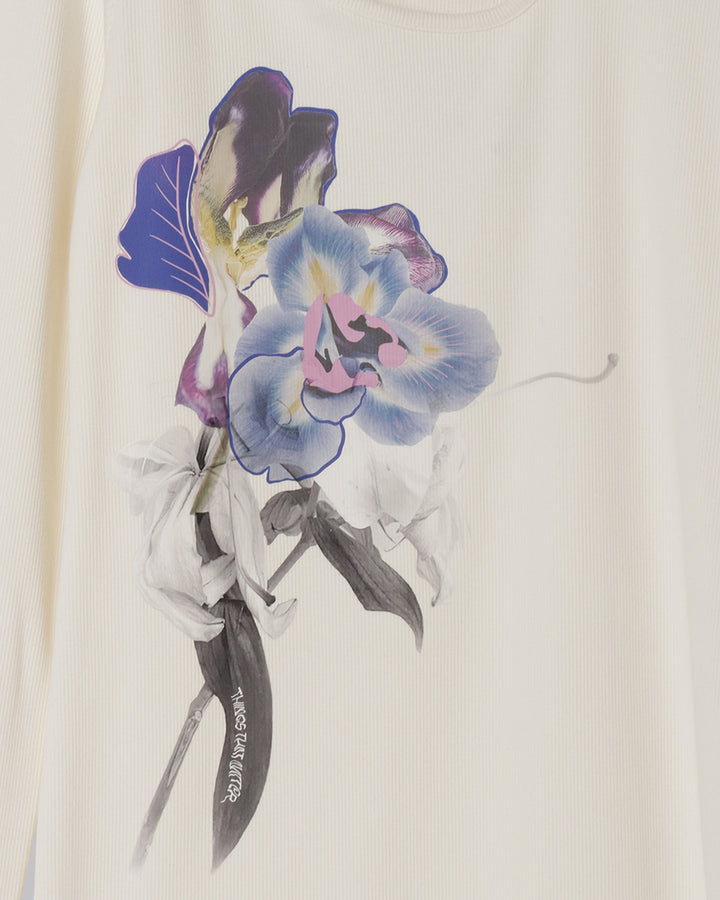 CUTTING RIB DRESS "POSITIVE PRINT"