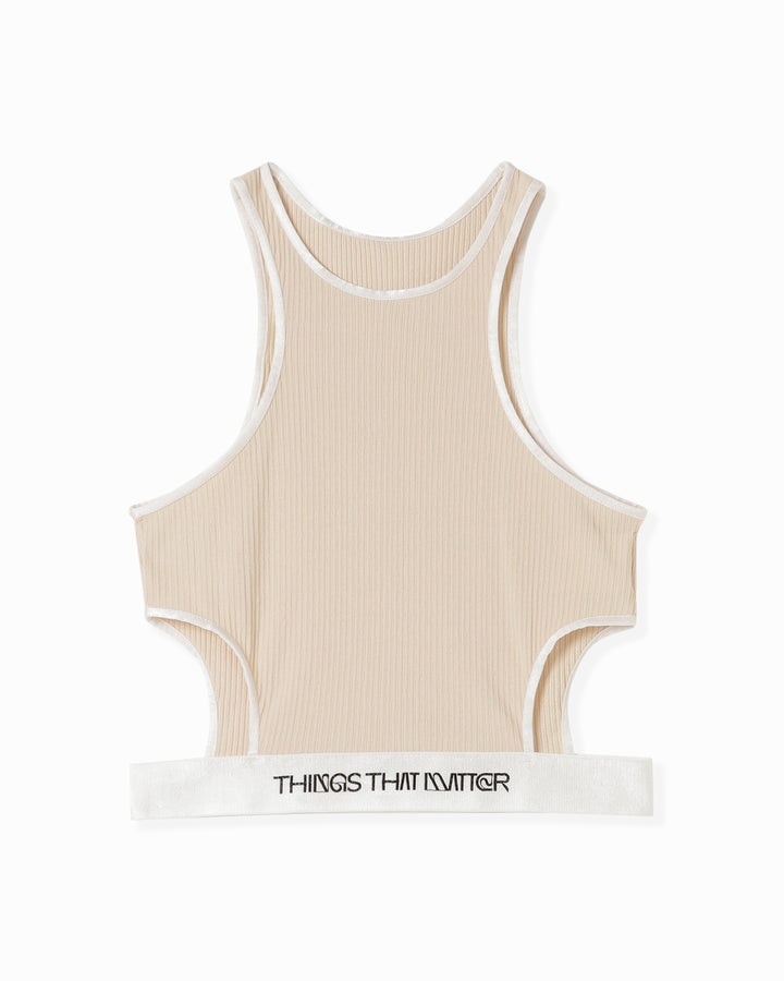 CUT OUT CROPPED TANKTOP【2/5(日)限定再販売⇒終了】