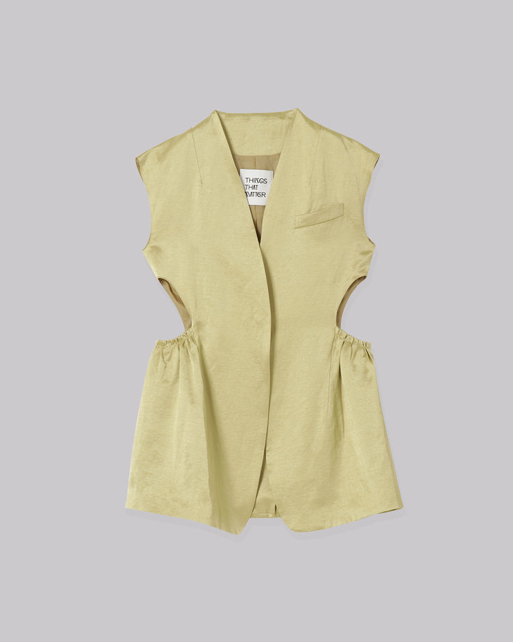 TRIACETATE LINEN JACKET GILET