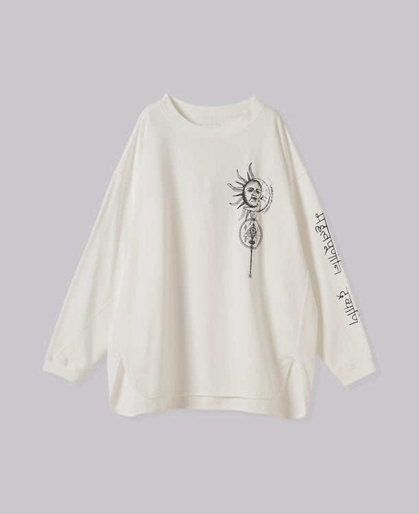 Yin & Yang PRINT LONG T-SHIRT