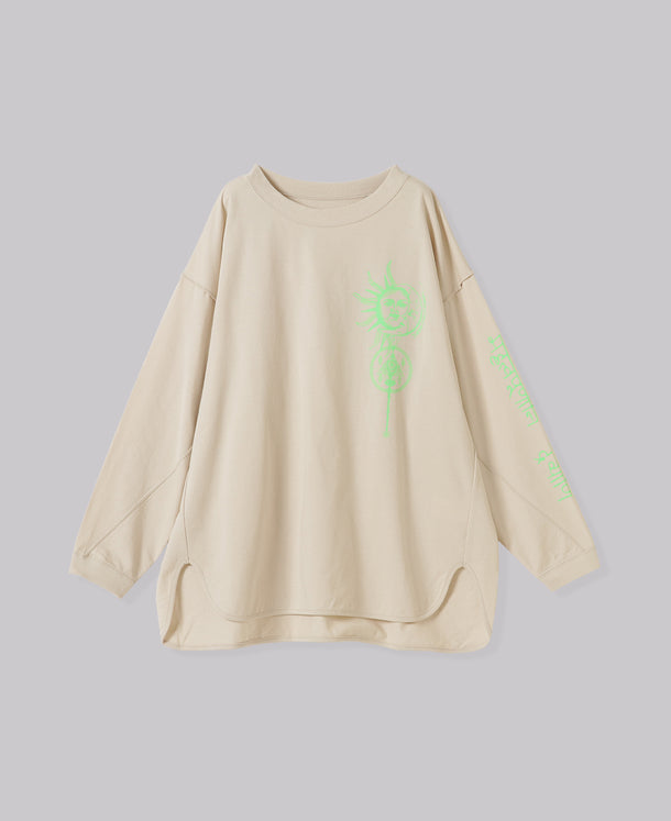 Yin & Yang PRINT LONG T-SHIRT