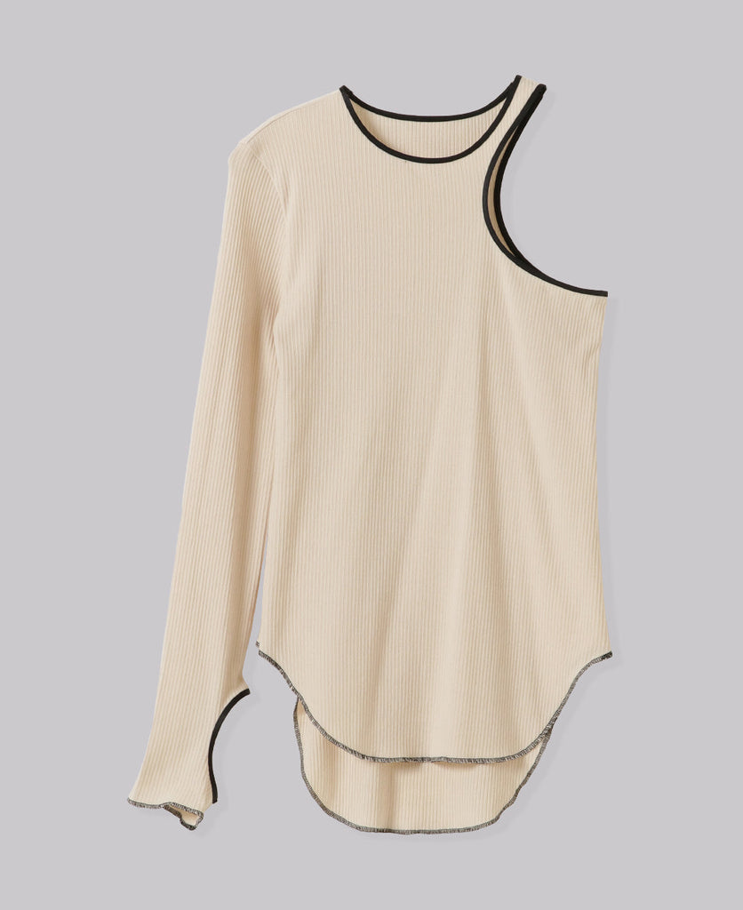 ONE SHOULDER TERECO RIB TOPS