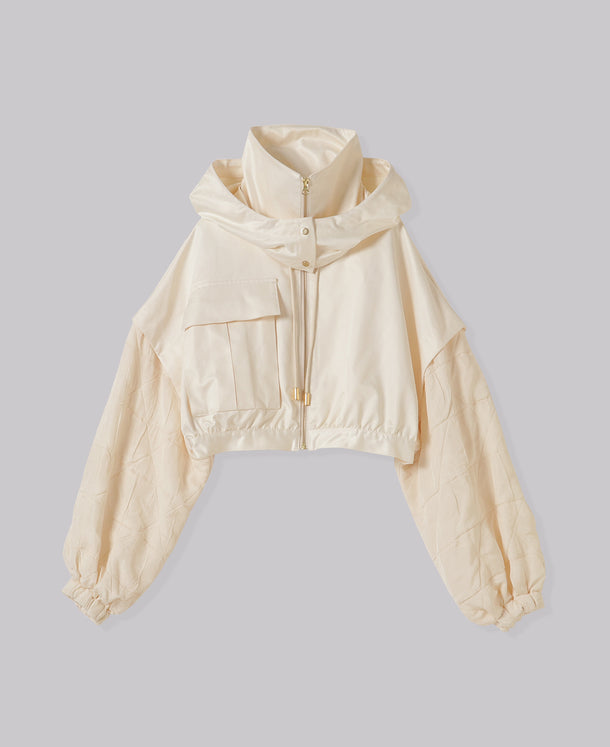 CONFLICTING SHORT HOOD JACKET