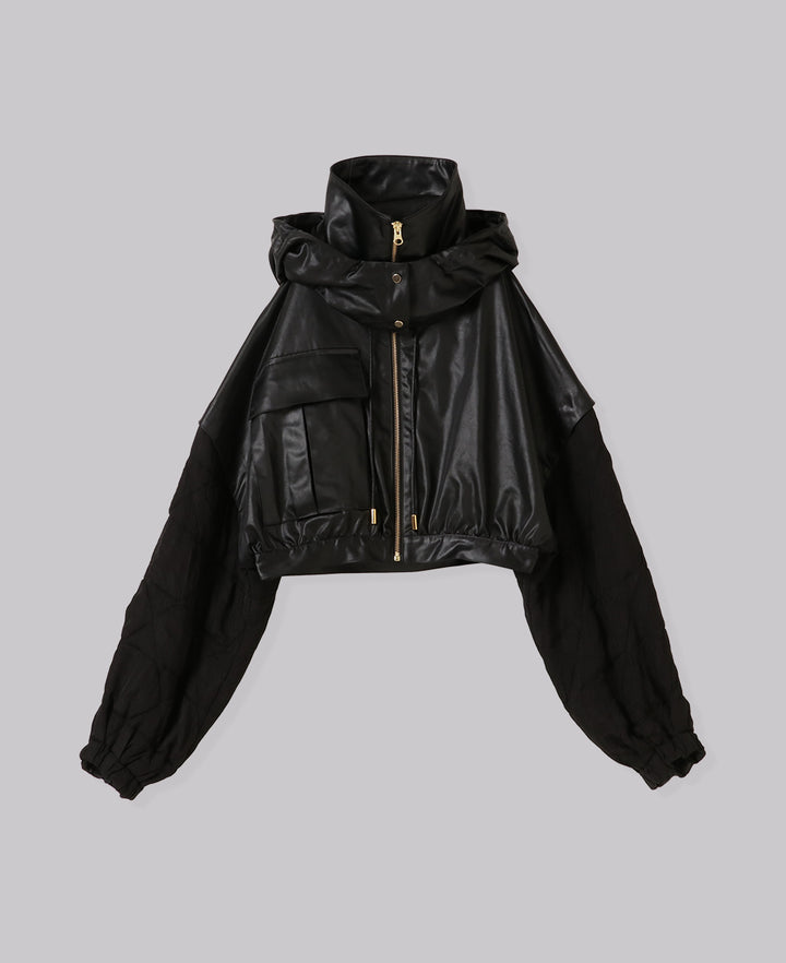 CONFLICTING SHORT HOOD JACKET