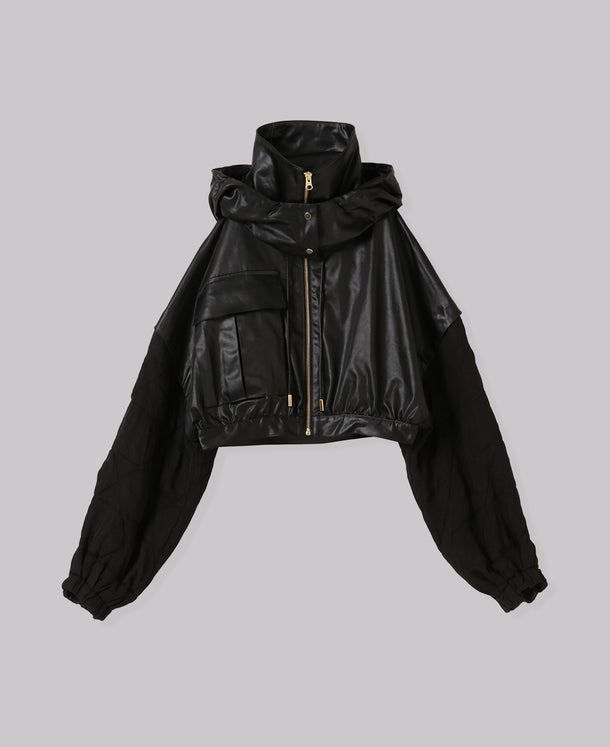 CONFLICTING SHORT HOOD JACKET