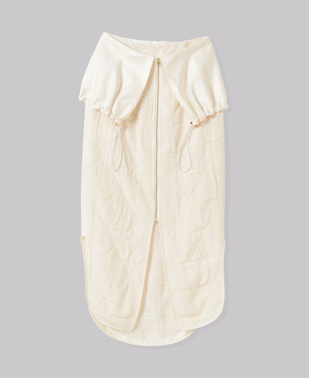 CONFLICTING FRONT ZIP SKIRT