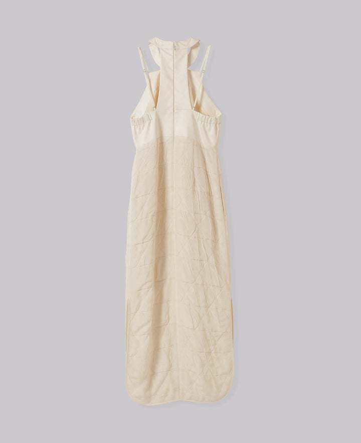 CONFLICTING HALTER NECK DRESS