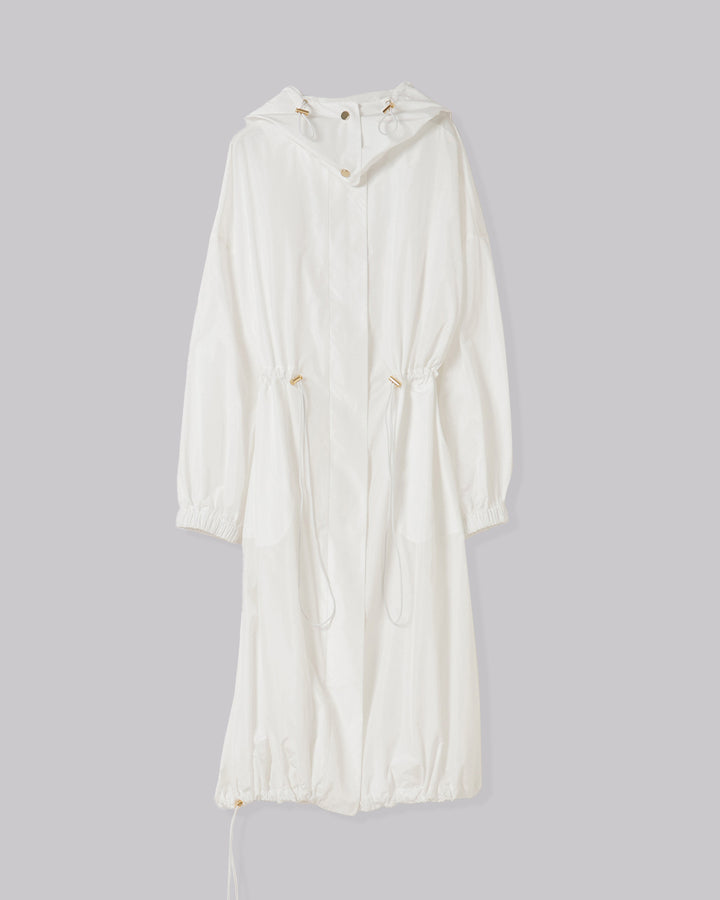 MICRO TAFFETA VOLUME HOOD COAT