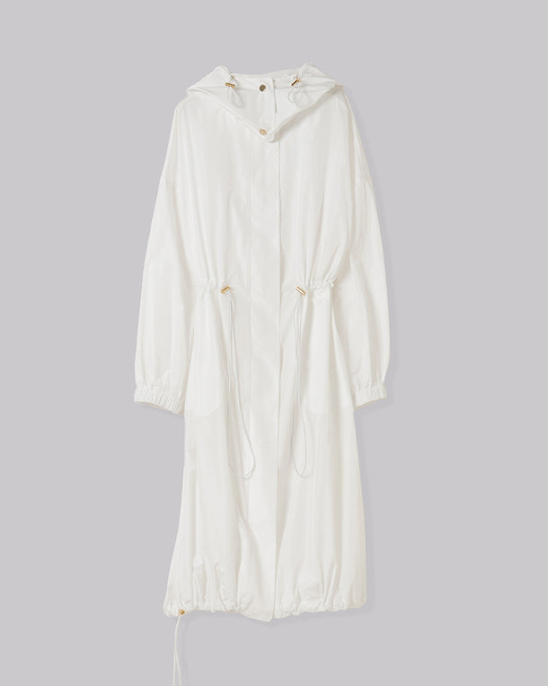 MICRO TAFFETA VOLUME HOOD COAT