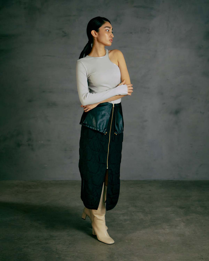 ONE SHOULDER TERECO RIB TOPS