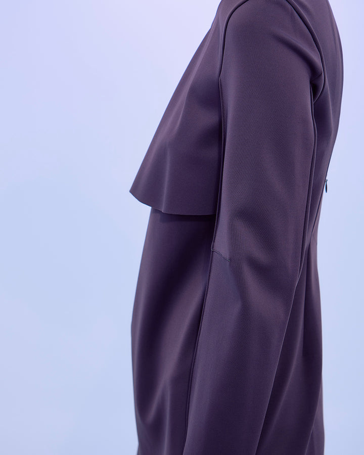 SCUBA JERSEY BACK OPEN MAXI DRESS