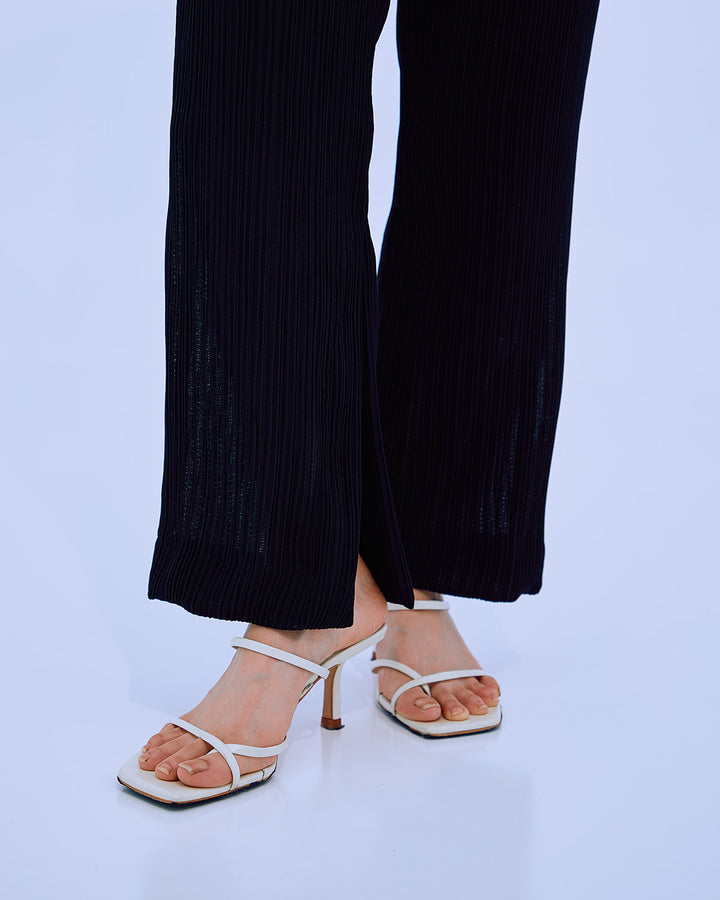 PLEATS RIB PANTS