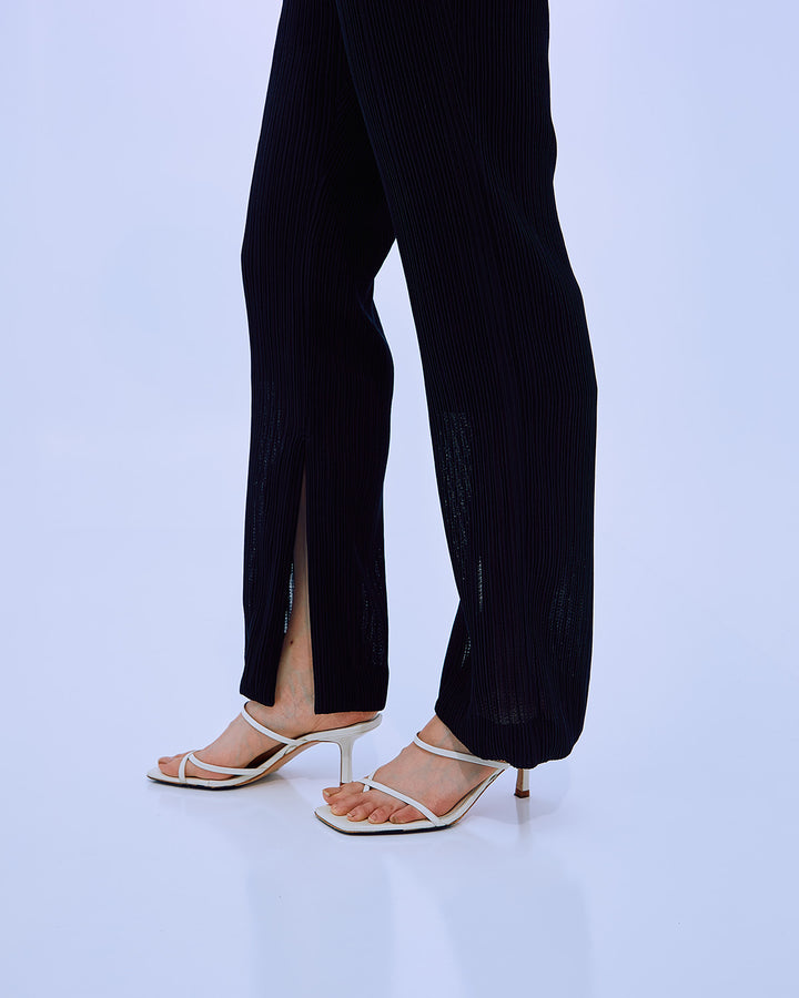 PLEATS RIB PANTS