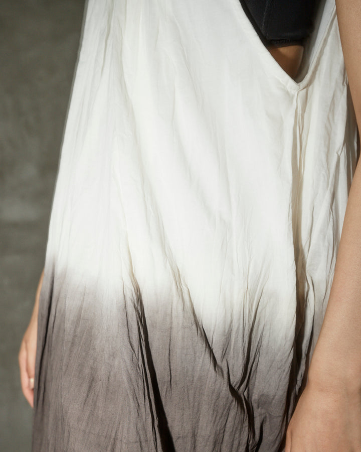 earth+-ing SLEEVE-LESS MAXI DRESS「泥染め」