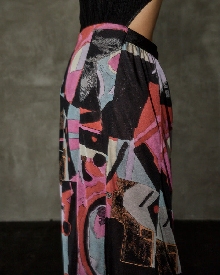PRINT TANK TOP MAXI FLARE DRESS