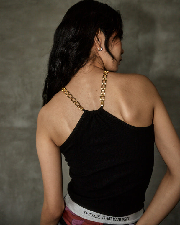 HALTER NECK CHAIN STRAP TOPS