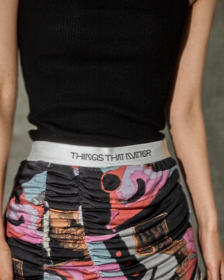 LAYERED PRINT PANTS