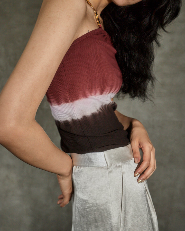 earth+-ing  HALTER NECK CHAIN STRAP TOPS 「泥染め」