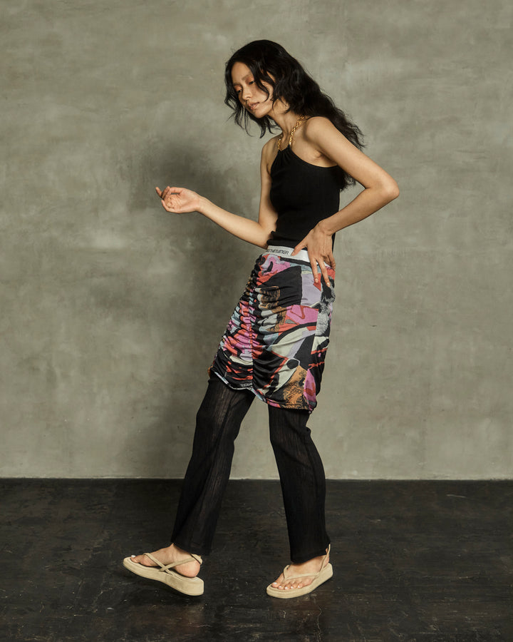 LAYERED PRINT PANTS